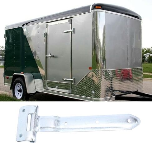 Drfeify 12 Inch Trailer Door Hinge, Metal Bent Strap Hinge with Offset Design for Utility Trailers and RVs in Saudi Arabia