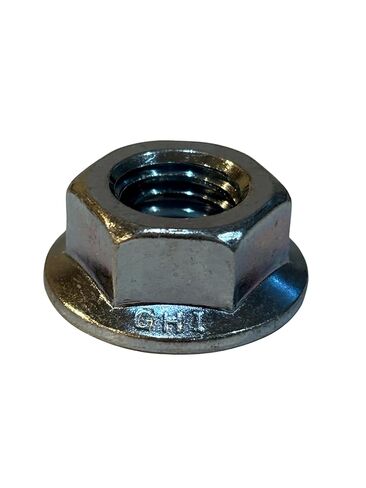 (100 Pcs) 3/8"-16 Grade 5 Serrated Hex Flange Lock Nuts Zinc Clear Trivalent in Saudi Arabia