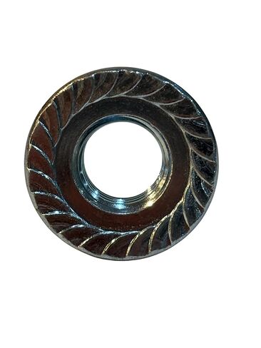 (100 Pcs) 3/8"-16 Grade 5 Serrated Hex Flange Lock Nuts Zinc Clear Trivalent in Saudi Arabia