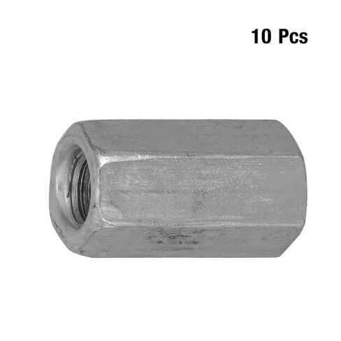 M6 تركيب مستقيم الجوز اقتران عرافة الزنك مطلي 10 قطع (M6 X18mm) in Saudi Arabia