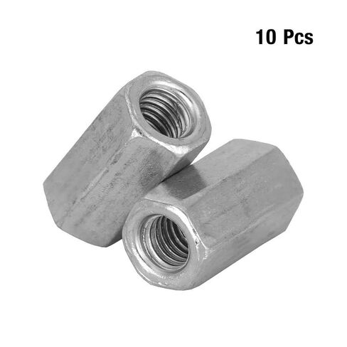 M6 تركيب مستقيم الجوز اقتران عرافة الزنك مطلي 10 قطع (M6 X18mm) in Saudi Arabia