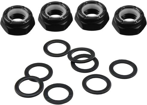 LOOEEL 56 PCS Skateboard Truck Hardware Kit Including 8 Pcs Skateboard Truck Nuts，8 Spacers and 40 Pcs Skateboard Truck Axle Washers, Suitable for Most Scooters and Long Boards. in Kuwait