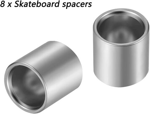 LOOEEL 56 PCS Skateboard Truck Hardware Kit Including 8 Pcs Skateboard Truck Nuts，8 Spacers and 40 Pcs Skateboard Truck Axle Washers, Suitable for Most Scooters and Long Boards. in Kuwait