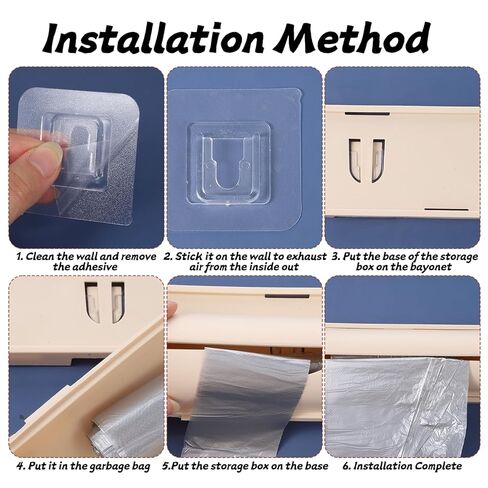2 Pcs Trash Bag Dispenser, 5.9 x 2.95 x 1.85 inch Bin Liner Kit, Trash Bag Dispenser for Bottom of Can, Trash Can Liner Dispenser for Kitchen Bathroom Toilet Storage Organization in Saudi Arabia