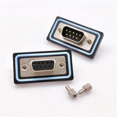 DB9 موصل IP68 RS232 485 D-SUB موصل موصل قابس 9 دبوس لحام D-نوع التوصيل النحاس طلاء الذهب 3U 1 قطعة (ذكر) in Kuwait