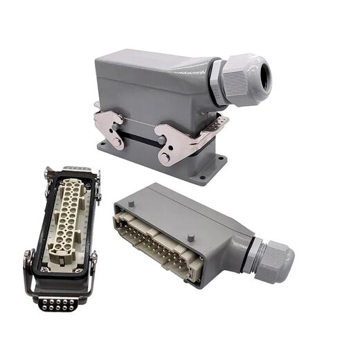 موصلات شديدة التحمل HDC-HE-024-1/2/3/4 F/M 24pin وصلة لولبية موصل صناعي مستطيل 16A 500V 1 قطعة (HDC-HE-024-4) in Saudi Arabia