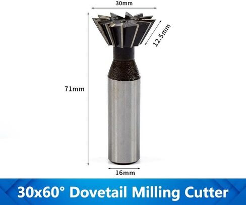 1pcs Hss Dovetail Cutter 30x60 Degrees End Mill CNC Milling Slotting Metal Tool Straight Shank Slot in Saudi Arabia