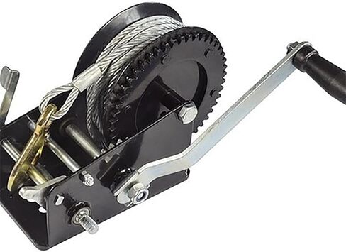 3500LBS Hand Winch, Portable Self-Locking Two-Way Ratchet Winch with 26ft Wire Rope for Boat Trailers, Trucks, and Mobile Applications - Heavy Duty, Safety Guaranteed in Saudi Arabia