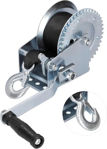 Drfeify 1200LBS Manual Winch with 8M Strap, Hand Brake Gear for Boat Trailer, WearResistant Carbon Steel in Saudi Arabia
