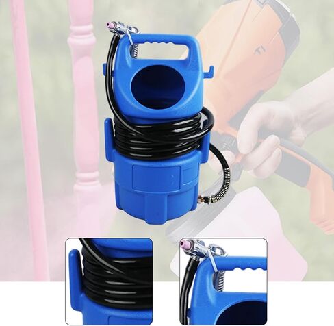 Generic مجموعة سفع الرمل المحمولة 4.5 متر خرطوم رملي عالي الأداء متعدد الوظائف، أزرق in Kuwait