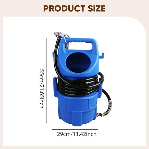 Generic مجموعة سفع الرمل المحمولة 4.5 متر خرطوم رملي عالي الأداء متعدد الوظائف، أزرق in Kuwait