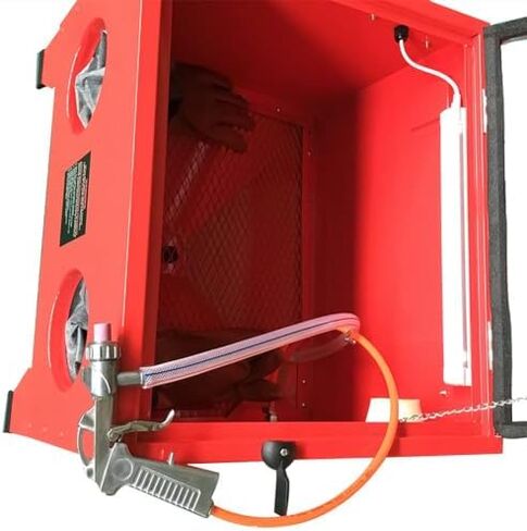 Pneumatic Sandblasting Booth, LED Lightbox Type, with Spray Gun, Used for Spraying, Polishing and Removing Rust Spots. in Saudi Arabia