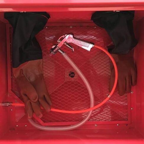 Pneumatic Sandblasting Booth, LED Lightbox Type, with Spray Gun, Used for Spraying, Polishing and Removing Rust Spots. in Saudi Arabia