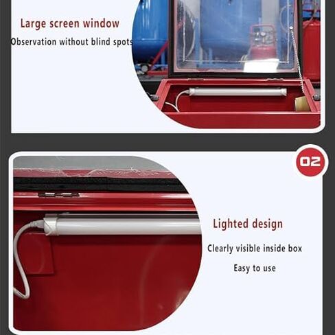 حجرة السفع الرملي الاحترافية مع أقسام مجوفة مدمجة لمنع تشتت الغبار، مناسبة لمعالجة المجوهرات. in Kuwait