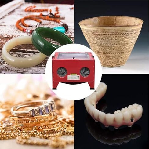 حجرة السفع الرملي الاحترافية مع أقسام مجوفة مدمجة لمنع تشتت الغبار، مناسبة لمعالجة المجوهرات. in Kuwait