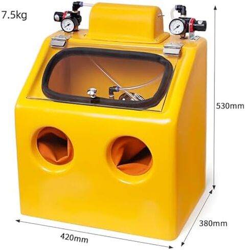 Portable Sandblasting Booth with Foot Pedal Control, Used for Sandblasting/Metal Rust Removal/Debris Cleaning/fine Machining. in Saudi Arabia