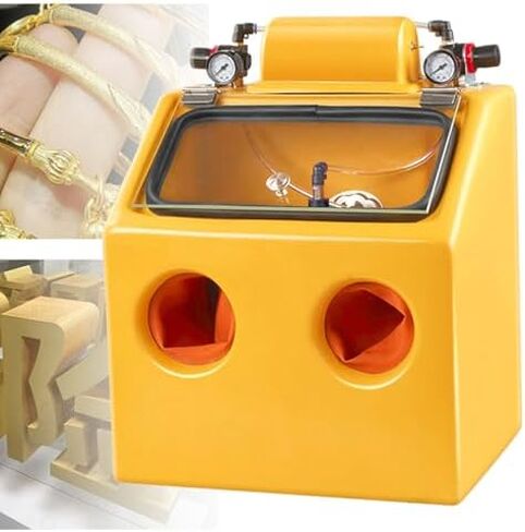 Portable Sandblasting Cabinet Kit, Heavy-Duty Steel Structure, with Lighting, High Performance, Suitable for Jewelry and Ornaments. in Saudi Arabia