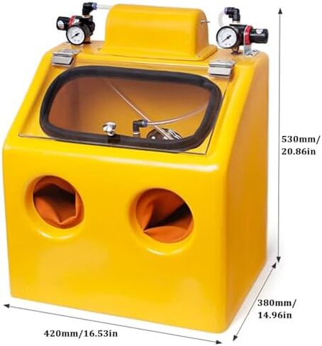 Portable Sandblasting Cabinet Kit, Heavy-Duty Steel Structure, with Lighting, High Performance, Suitable for Jewelry and Ornaments. in Saudi Arabia