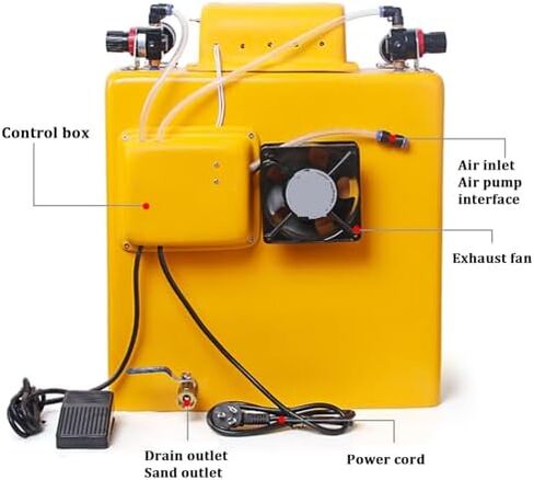 Portable Sandblasting Cabinet Kit, Heavy-Duty Steel Structure, with Lighting, High Performance, Suitable for Jewelry and Ornaments. in Saudi Arabia