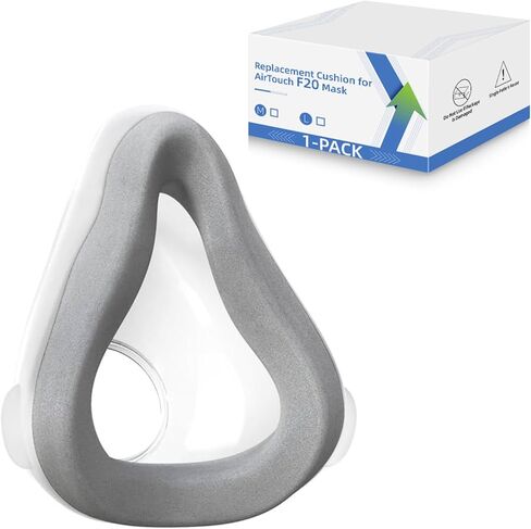 وسادة بديلة لجهاز AirTouch F20، وسادة من إسفنج الذاكرة متوافقة مع إطار F20 الأصلي، ختم موثوق وملاءمة مثالية، تغطي الأنف والفم، عبوة واحدة، كبيرة in Kuwait