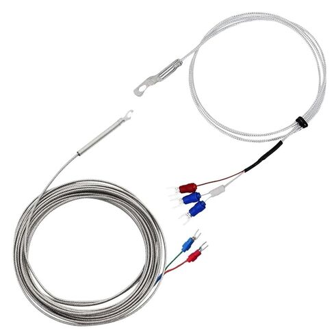 Thermocouple Type K J PT100 Temperature Sensor 0.5/1/2M Braided Cable for Controller 1Pcs(PT100 Type 2m) in Saudi Arabia