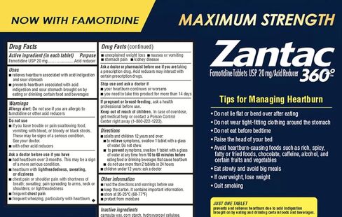 Zantac 360 Maximum Strength 20mg,120 Tablets in Kuwait