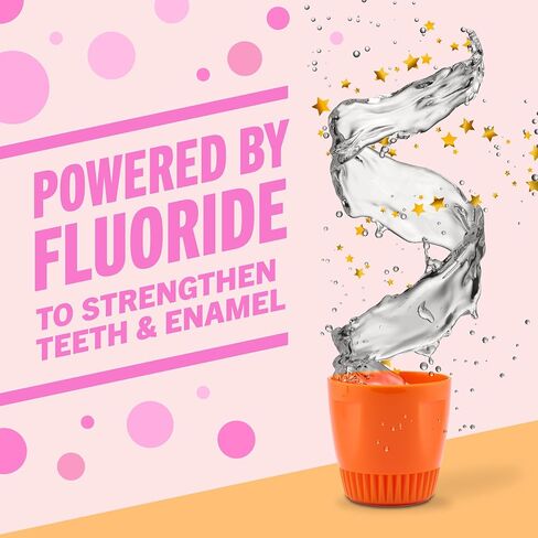 TheraBreath Kids Anticavity Fluoride Oral Rinse, Strengthens Teeth & Enamel, Alcohol Free & Dye Free, Certified Organic Bubblegum Blast Flavor, 16 Fl Oz, 2-Pack in Kuwait