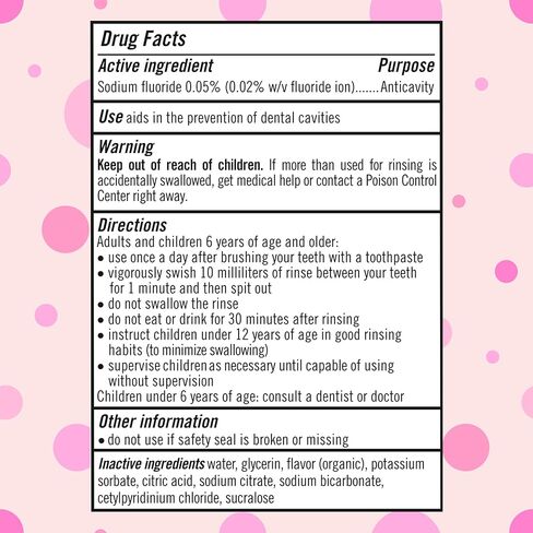 TheraBreath Kids Anticavity Fluoride Oral Rinse, Strengthens Teeth & Enamel, Alcohol Free & Dye Free, Certified Organic Bubblegum Blast Flavor, 16 Fl Oz, 2-Pack in Kuwait