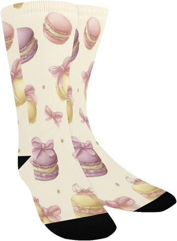 Sweet Macaron Art Cake Hiking Socks - Toddler Boys & Girls Warm Thick Thermal Winter Crew Socks for School, Daily Wear & Outdoor Activities in Kuwait