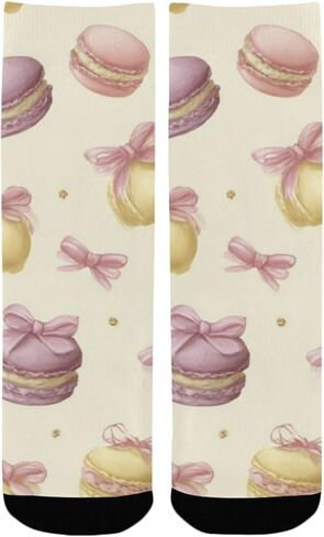 Sweet Macaron Art Cake Hiking Socks - Toddler Boys & Girls Warm Thick Thermal Winter Crew Socks for School, Daily Wear & Outdoor Activities in Kuwait