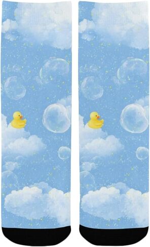 Whimsical Cloud Art Hiking Socks - Toddler Boys & Girls Warm Thick Thermal Winter Crew Socks for School, Daily Wear & Outdoor Activities in Saudi Arabia
