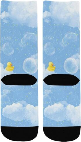 Whimsical Cloud Art Hiking Socks - Toddler Boys & Girls Warm Thick Thermal Winter Crew Socks for School, Daily Wear & Outdoor Activities in Saudi Arabia