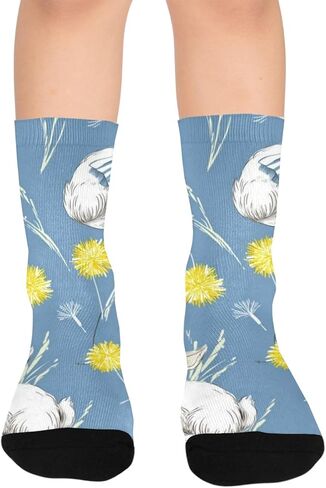 Yellow Stripe Bunny Hiking Socks - Toddler Boys & Girls Warm Thick Thermal Winter Crew Socks for School, Daily Wear & Outdoor Activities in Saudi Arabia