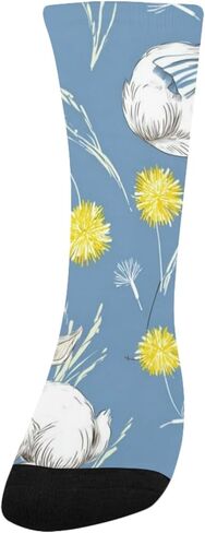 Yellow Stripe Bunny Hiking Socks - Toddler Boys & Girls Warm Thick Thermal Winter Crew Socks for School, Daily Wear & Outdoor Activities in Saudi Arabia