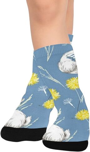 Yellow Stripe Bunny Hiking Socks - Toddler Boys & Girls Warm Thick Thermal Winter Crew Socks for School, Daily Wear & Outdoor Activities in Saudi Arabia