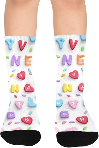 جوارب فالنتاين كاندي ديزاين للمشي لمسافات طويلة - جوارب شتوية حرارية سميكة دافئة للأطفال الصغار للأولاد والبنات للمدرسة، والارتداء اليومي والأنشطة الخارجية in Kuwait