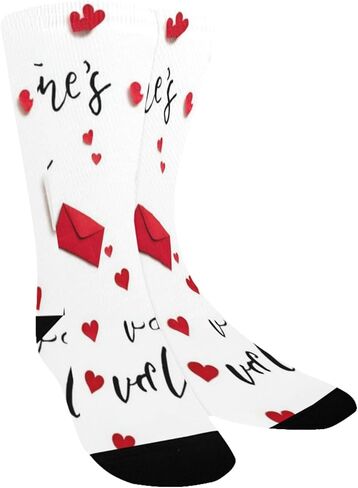 Valentine Heart Pattern Red Hiking Socks - Toddler Boys & Girls Warm Thick Thermal Winter Crew Socks for School, Daily Wear & Outdoor Activities in Saudi Arabia