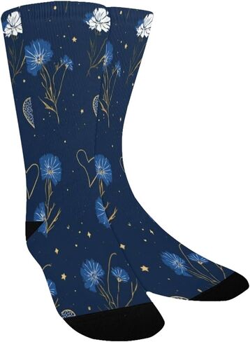 Indigo Love Motif Hiking Socks - Toddler Boys & Girls Warm Thick Thermal Winter Crew Socks for School, Daily Wear & Outdoor Activities in Saudi Arabia