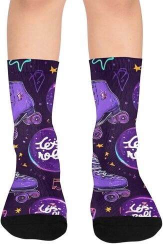 Skate Bubble Pattern Hiking Socks - Toddler Boys & Girls Warm Thick Thermal Winter Crew Socks for School, Daily Wear & Outdoor Activities in Saudi Arabia