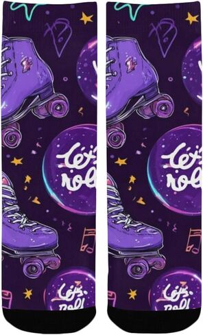 Skate Bubble Pattern Hiking Socks - Toddler Boys & Girls Warm Thick Thermal Winter Crew Socks for School, Daily Wear & Outdoor Activities in Saudi Arabia