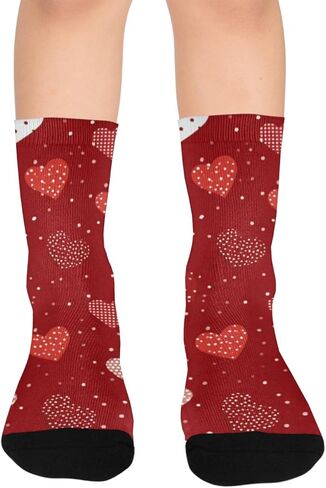 جوارب Red Love Beige للتنزه سيرًا على الأقدام - جوارب شتوية حرارية سميكة دافئة للأولاد والبنات الصغار للمدرسة، والارتداء اليومي والأنشطة الخارجية in Kuwait