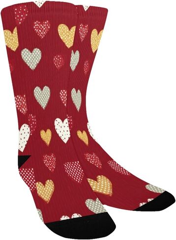 Yellow Heart Art Hiking Socks - Toddler Boys & Girls Warm Thick Thermal Winter Crew Socks for School, Daily Wear & Outdoor Activities in Saudi Arabia