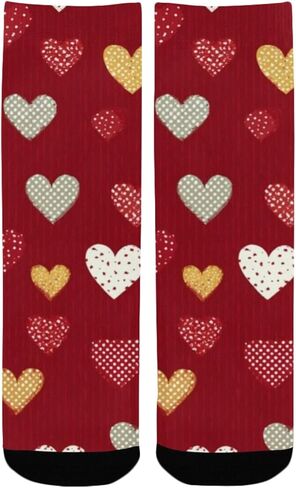 Yellow Heart Art Hiking Socks - Toddler Boys & Girls Warm Thick Thermal Winter Crew Socks for School, Daily Wear & Outdoor Activities in Saudi Arabia