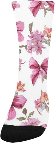 Sping Pink Bow Art Hiking Socks - Toddler Boys & Girls Warm Thick Thermal Winter Crew Socks for School, Daily Wear & Outdoor Activities in Saudi Arabia