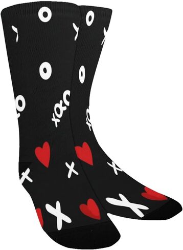 Red Heart Black Design Hiking Socks - Toddler Boys & Girls Warm Thick Thermal Winter Crew Socks for School, Daily Wear & Outdoor Activities in Saudi Arabia