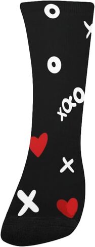Red Heart Black Design Hiking Socks - Toddler Boys & Girls Warm Thick Thermal Winter Crew Socks for School, Daily Wear & Outdoor Activities in Saudi Arabia