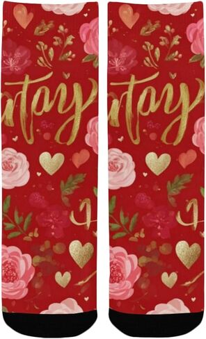 Yellow Heart Love Art Hiking Socks - Toddler Boys & Girls Warm Thick Thermal Winter Crew Socks for School, Daily Wear & Outdoor Activities in Saudi Arabia