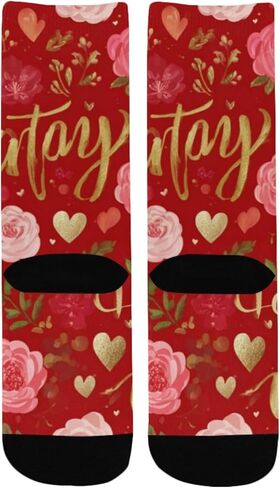 Yellow Heart Love Art Hiking Socks - Toddler Boys & Girls Warm Thick Thermal Winter Crew Socks for School, Daily Wear & Outdoor Activities in Saudi Arabia