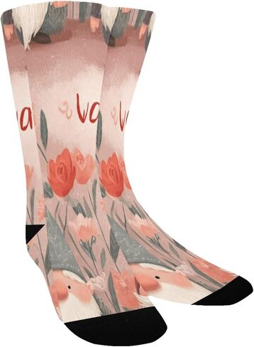 Rose Gnomes Notes Beige Hiking Socks - Toddler Boys & Girls Warm Thick Thermal Winter Crew Socks for School, Daily Wear & Outdoor Activities in Saudi Arabia
