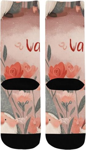 Rose Gnomes Notes Beige Hiking Socks - Toddler Boys & Girls Warm Thick Thermal Winter Crew Socks for School, Daily Wear & Outdoor Activities in Saudi Arabia